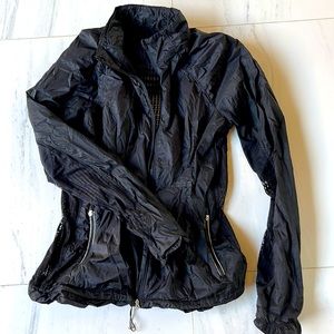 Lululemon black jacket with ruffles